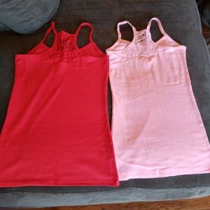 2 Lace Back Tanks